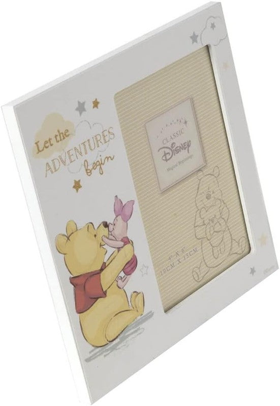 Disney Baby Pooh Piglet Photo Frame Magical Beginnings 4x6 Nursery Gift Disney