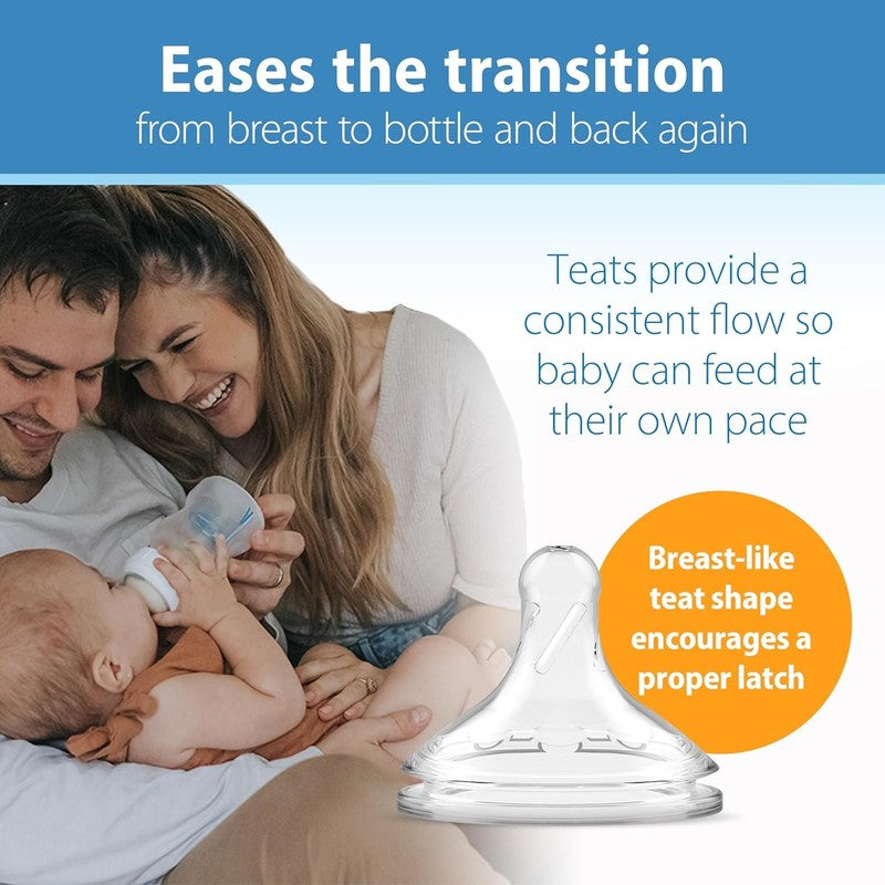 Dr Browns Natural Flow Level 2 Wide Neck Baby Bottle Teats 3m Plus 2 Pack Dr. Brown?s
