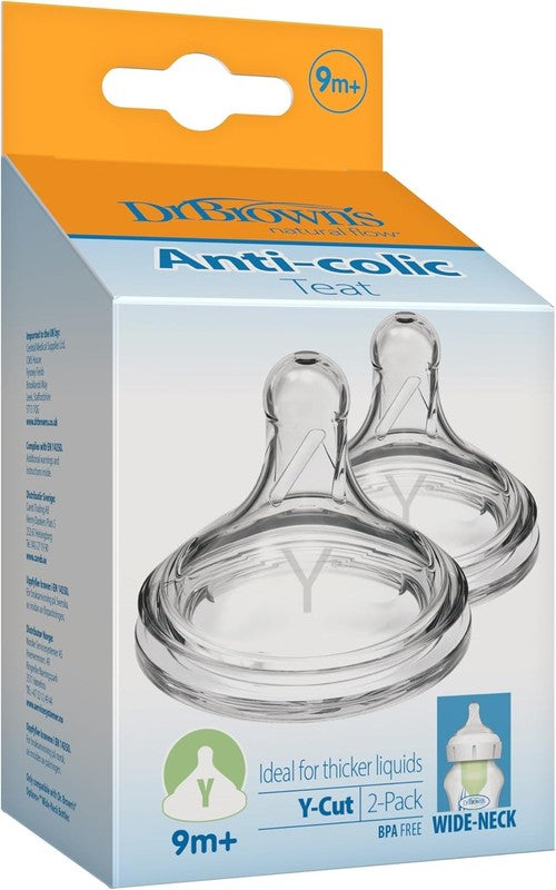 Dr Browns Options Plus Y Cut Teats Wide Neck Fast Flow Baby Bottle Dr. Brown?s