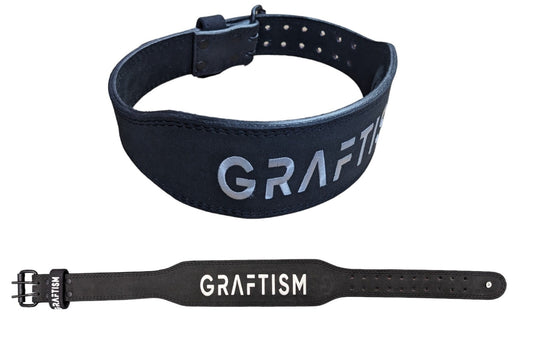 Gym Weightlifting Belt Leather Power Training Back Support 4 Inch Wide Style-2