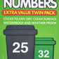Wheelie Bin Sticker Number Decal Outdoor Waterproof Vinyl Sign 17cm 2Pack