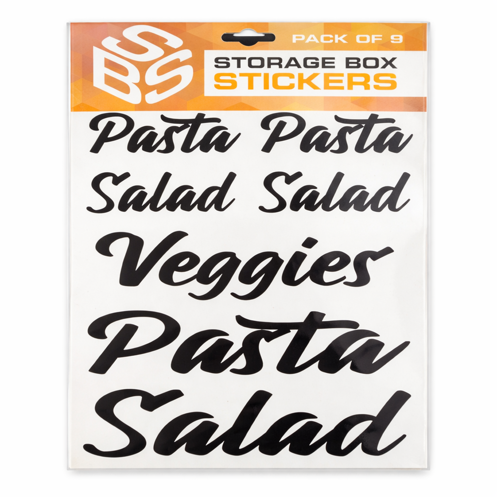Kitchen Storage Box Stickers Pasta Salad Veggies Labels Home Work Office 9Pc Classic Sign And Design