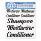 Storage Box Jar Stickers Shampoo Conditioner Moisturiser Labels Home Work 9Pc Classic Sign And Design