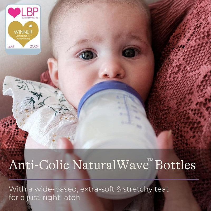 Lansinoh Anti Colic Baby Bottle 160ml NaturalWave Medium Flow BPA Free Lansinoh