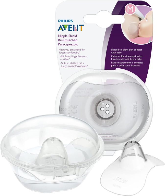 Philips Avent Nipple Shields Breastfeeding Medium 21mm 2 Pack Case AVENT