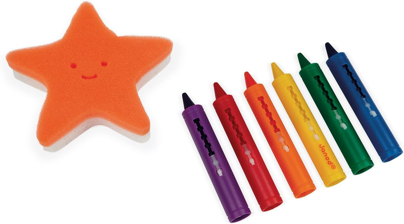 Bath Crayons Kids Coloring Drawing Toy Set Sponge Bathroom Creative Janod Kit Janod