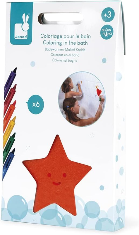 Bath Crayons Kids Coloring Drawing Toy Set Sponge Bathroom Creative Janod Kit Janod