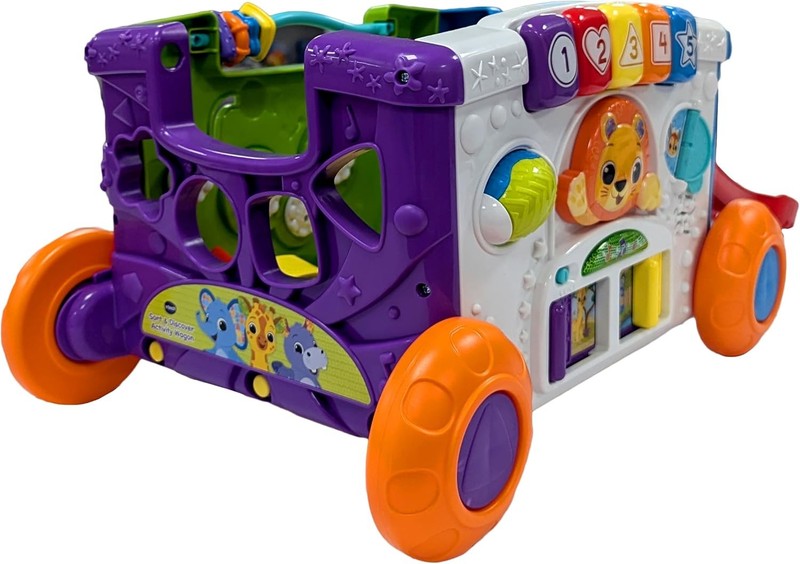 Toddler Activity Wagon Sort Discover Pull Along Learning Lights Animals VTech To VTech