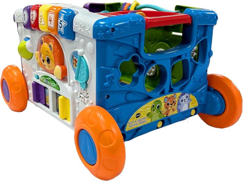 Toddler Activity Wagon Sort Discover Pull Along Learning Lights Animals VTech To VTech