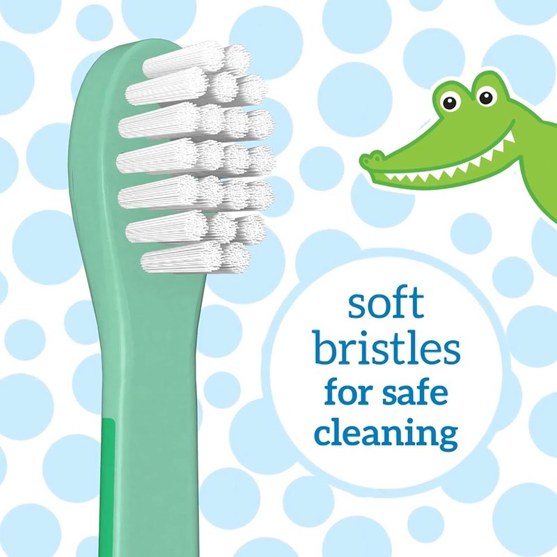 Toddler Toothbrush Soft Bristles Kids Training Crocodile Green Dr Browns Oral Dr Brown's