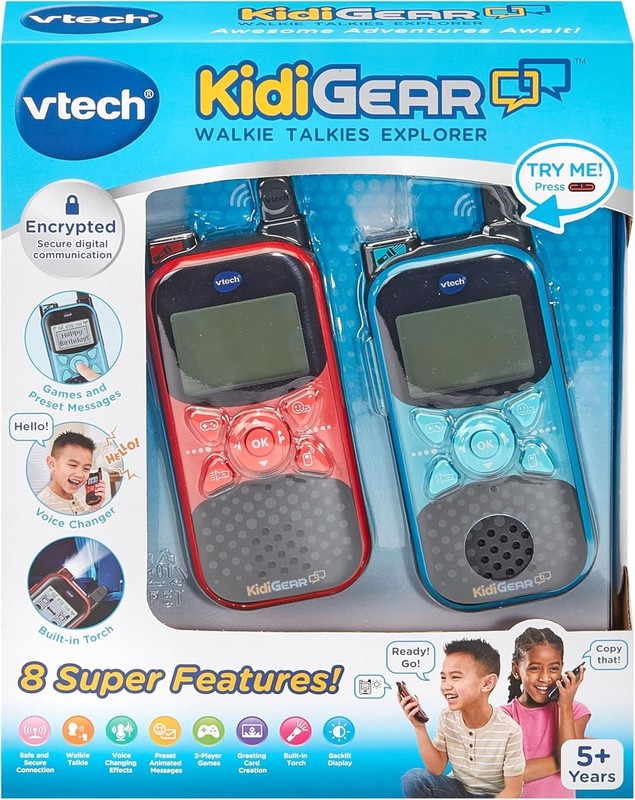 Walkie Talkies Kids Outdoor Explorer Secure Digital Voice Effects Torch VTech To VTech