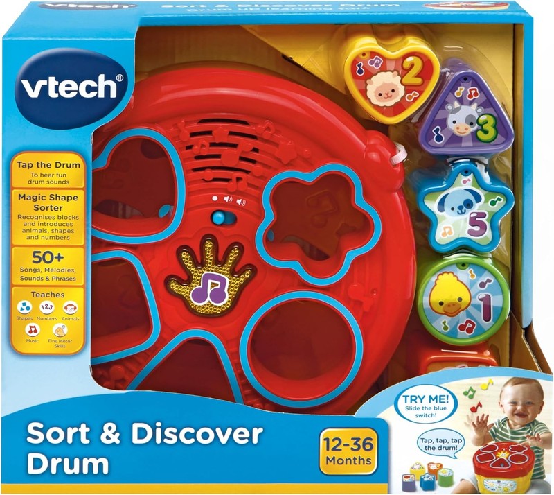 Baby Musical Drum Sorter Learning Interactive Toddler Toy VTech Discover Playset VTech