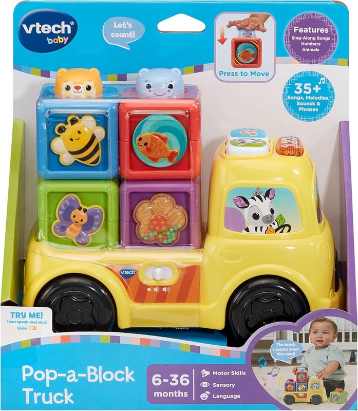 Baby Learning Truck Shape Sorter Sensory Interactive Motor Skills VTech Pop Bloc VTech