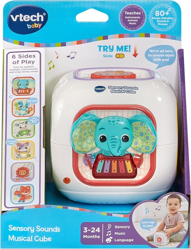 Baby Sensory Musical Cube Interactive Learning Nursery Rhymes Toy VTech Sounds K VTech