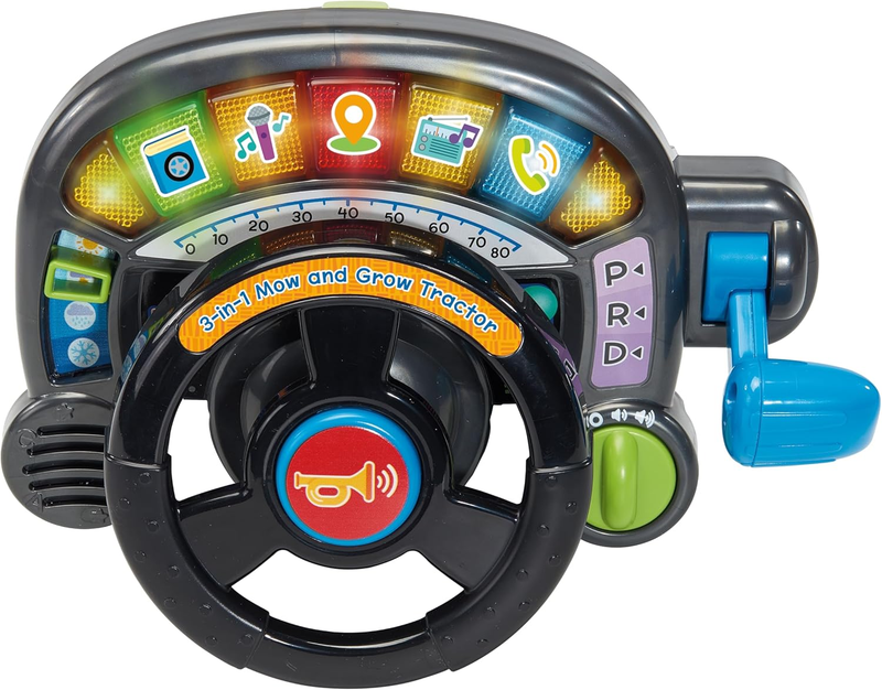 Ride On Tractor Push Mower Interactive Toddler Toy Driver Panel VTech Grow Kids VTech