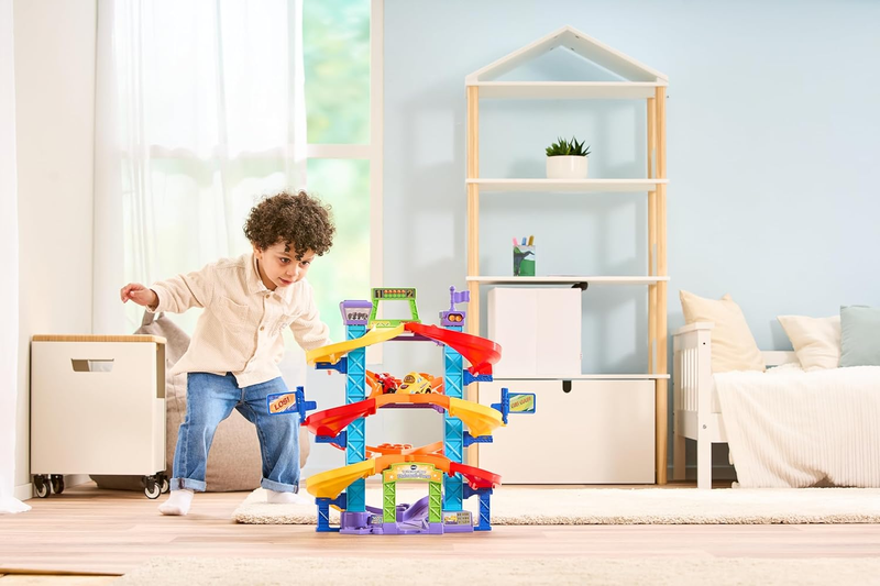 Car Track Raceway Playset Interactive Toddler Vehicles Crash Zones VTech Drivers VTech