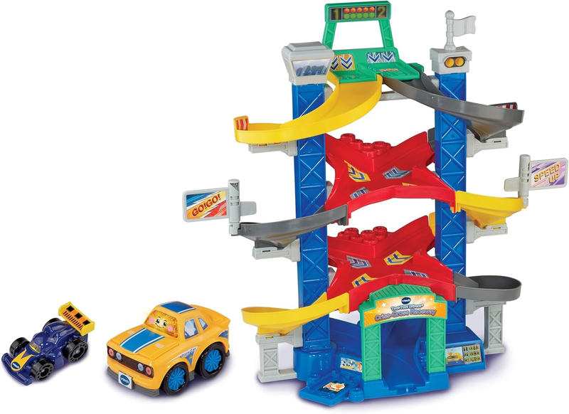 Car Track Raceway Playset Interactive Toddler Vehicles Crash Zones VTech Drivers VTech