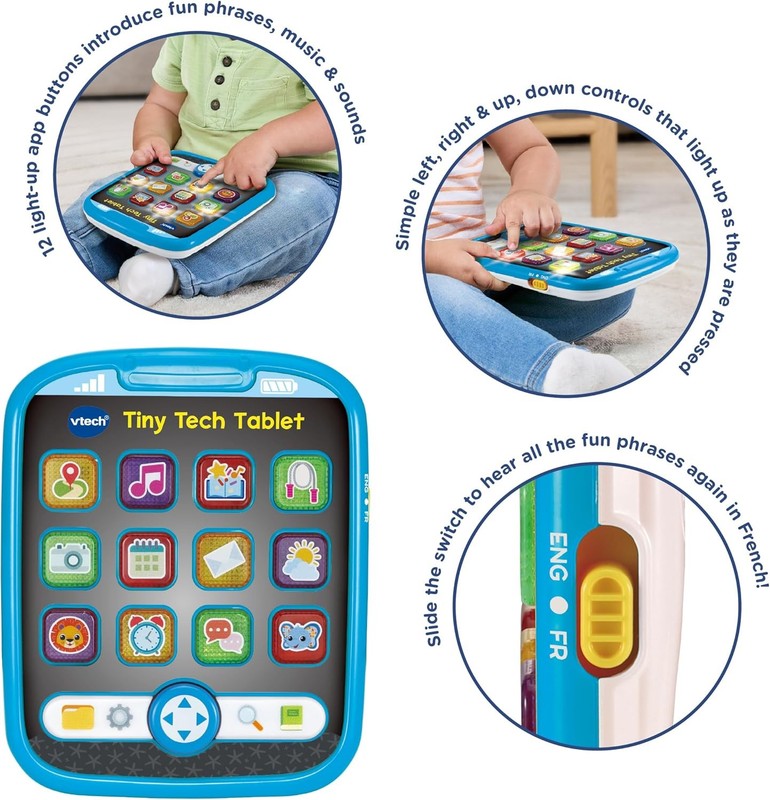 Baby Learning Tablet VTech Educational Toy Lights Animals Sounds English KidsFun VTech