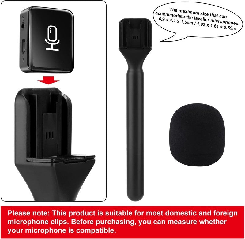 Microphone Holder Adapter Mount Stand Wireless Interview fits DJI Rode Hollyland Unbranded