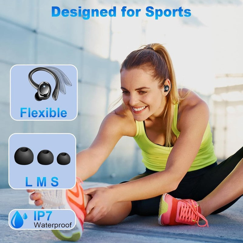 Bluetooth Wireless Earbuds Earphones Noise Cancelling 50Hrs Gym Sport Running Unbranded