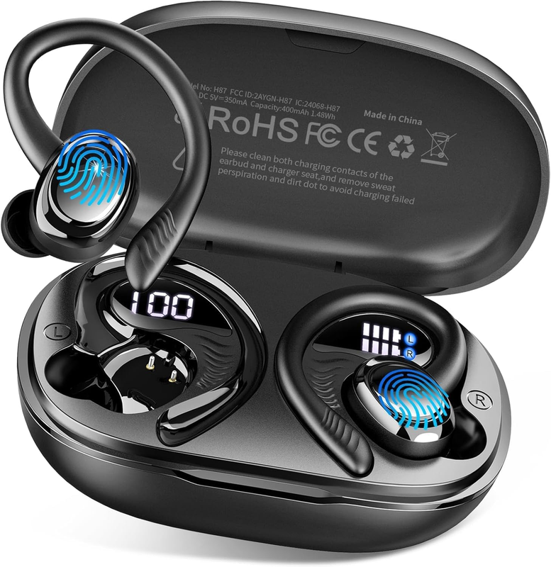 Bluetooth Wireless Earbuds Earphones Noise Cancelling 50Hrs Gym Sport Running Unbranded