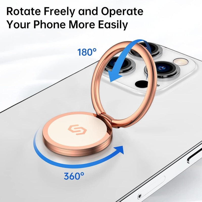 Mobile Phone Ring Holder 360 Rotating Finger Stand Universal Rose Gold Grip Unbranded