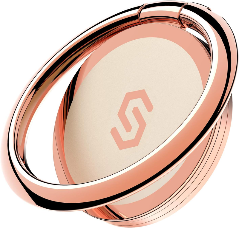 Mobile Phone Ring Holder 360 Rotating Finger Stand Universal Rose Gold Grip Unbranded