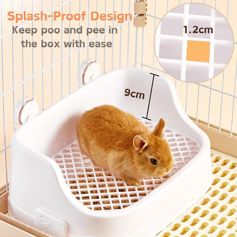 Rabbit Litter Box Corner Bunny Toilet Tray Medium Small Pets Guinea Pig Pink Unbranded