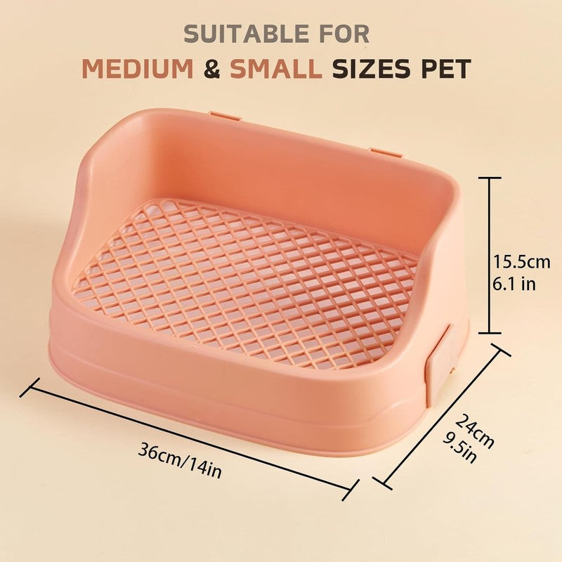 Rabbit Litter Box Corner Bunny Toilet Tray Medium Small Pets Guinea Pig Pink Unbranded