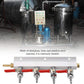 CO2 Gas Distributor 4 Way Splitter Manifold Beer Check Valve Shutoff Aluminium Unbranded