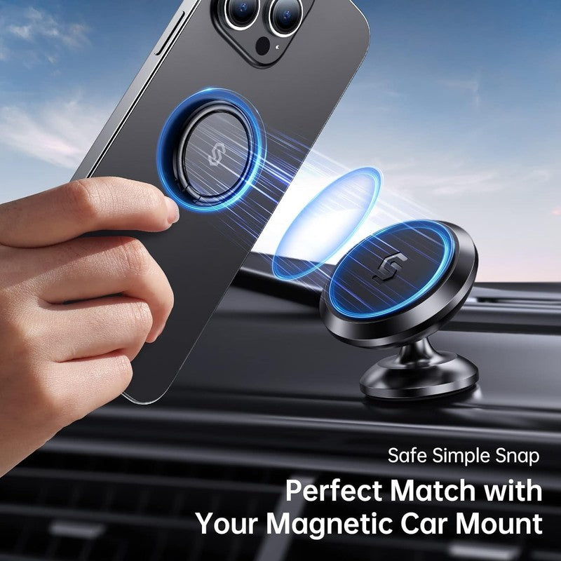 Phone Ring Holder 360 Adjustable Finger Grip Stand Universal Black Mobile Loop Unbranded