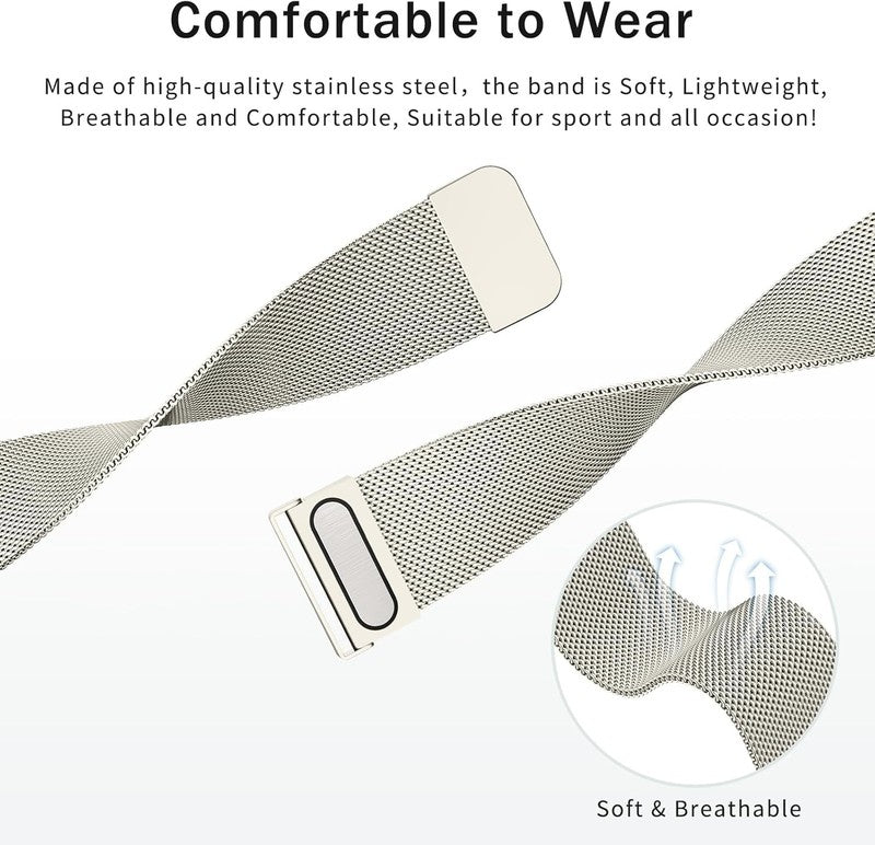 Stainless Steel Watch Strap Metal Replacement Band Adjustable Quick Release 22mm Unbranded