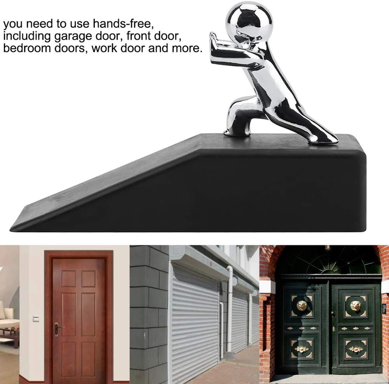 Door Stopper Non Slip Rubber Zinc Alloy Holder Heavy Duty Home Office Safety Does not apply