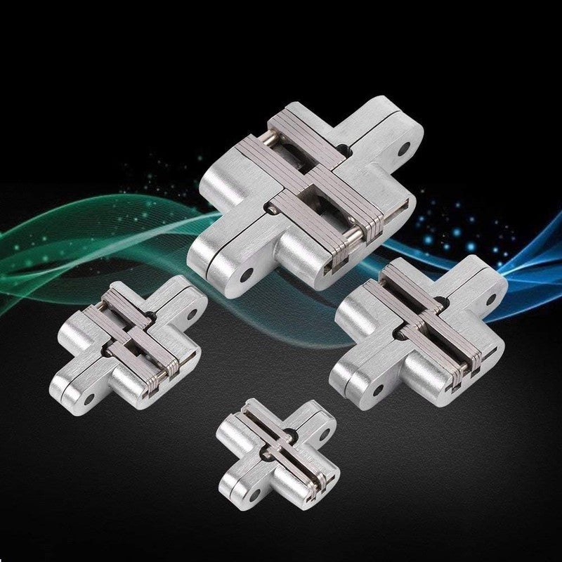 Invisible Folding Door Hinge Zinc Alloy Concealed Cross Hidden Furniture 94mmSet Unbranded