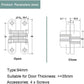 Invisible Folding Door Hinge Zinc Alloy Concealed Cross Hidden Furniture 94mmSet Unbranded