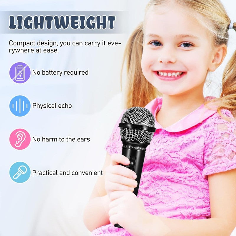 Kids Microphone Toy Lightweight Stage Prop Karaoke Cosplay Party Mic Gift 3+