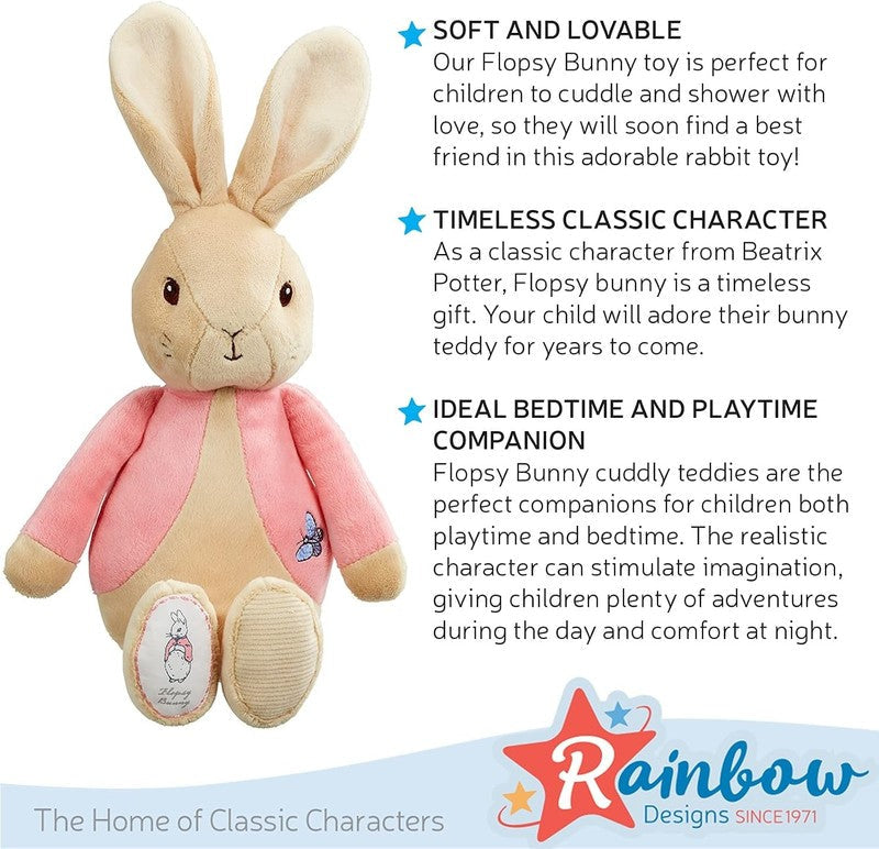 Peter Rabbit Flopsy Bunny Baby Soft Toy Plush Teddy Comforter Infant Gift Toy Peter Rabbit