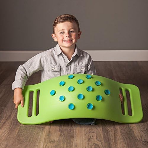 Kids Balance Board Wobble Popper Toy Sensory Popping Exercise Preschool Fun Blue Fat Brain Toys