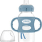 Dr Browns Wide Neck Sippy Bottle Silicone Handles Soft Spout 9oz BPA Free Blue Dr. Brown?s
