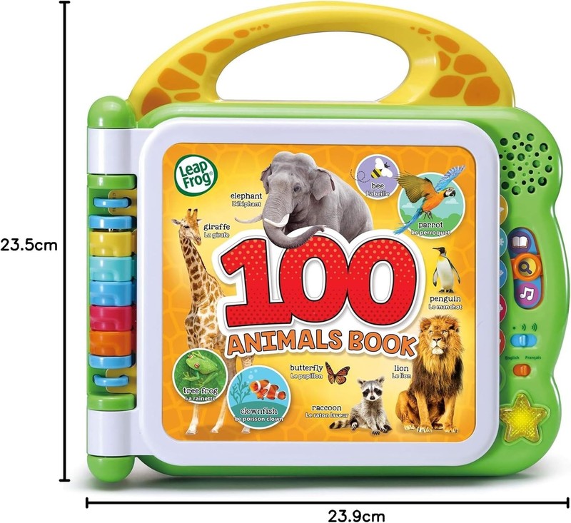 LeapFrog 100 Animals Book Baby Learning Toy Sounds Words Educational Kids Gift LeapFrog