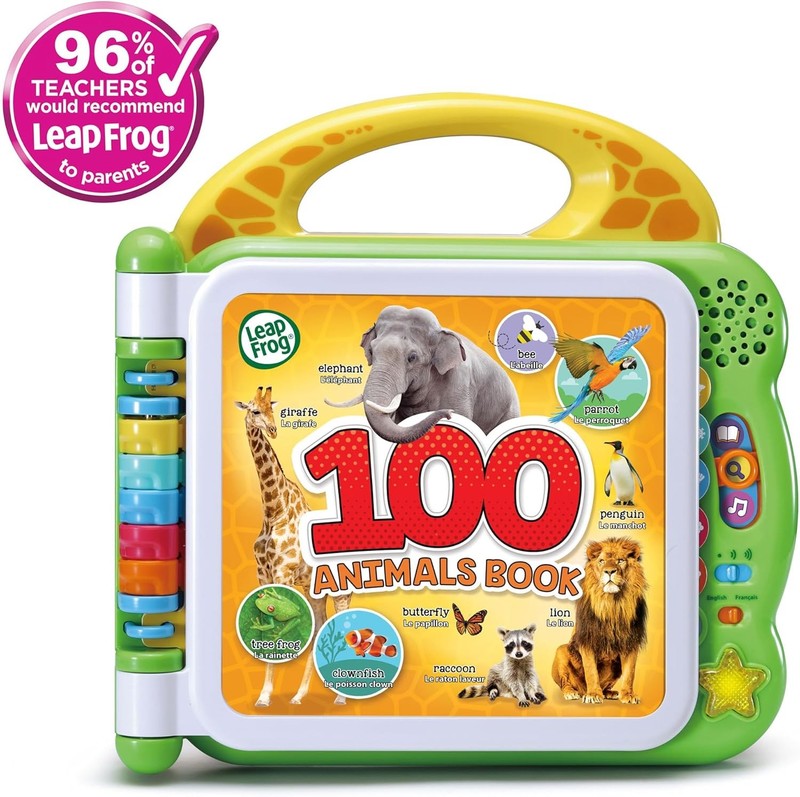 LeapFrog 100 Animals Book Baby Learning Toy Sounds Words Educational Kids Gift LeapFrog