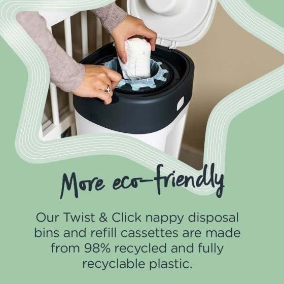Tommee Tippee Nappy Bin Refills XL Cassettes Pack Six Sangenic Diaper Disposal R
