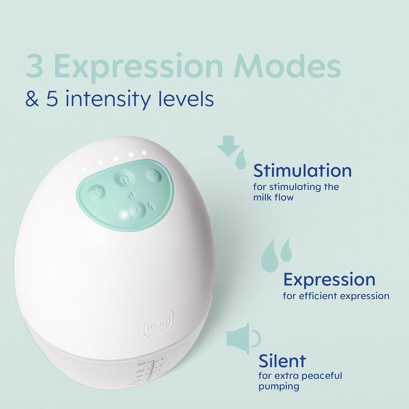 Wearable Breast Pump Hands Free Electric MAM Move Silent Portable Milk Pump MAM