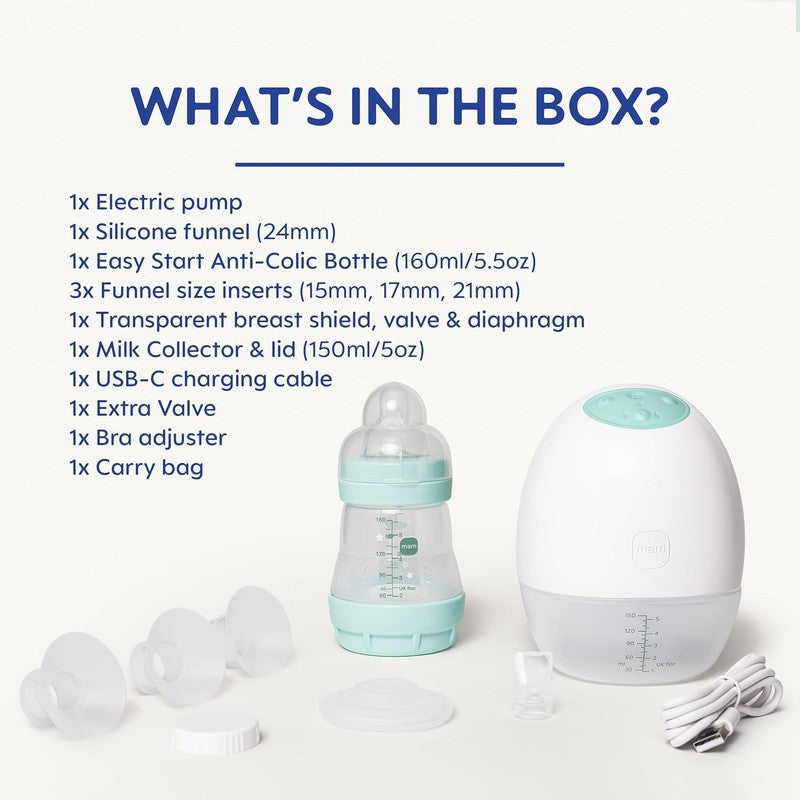 Wearable Breast Pump Hands Free Electric MAM Move Silent Portable Milk Pump MAM