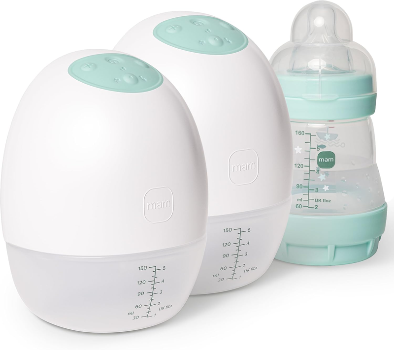 Double Wearable Breast Pump Hands Free Electric MAM Move Silent Portable Set MAM