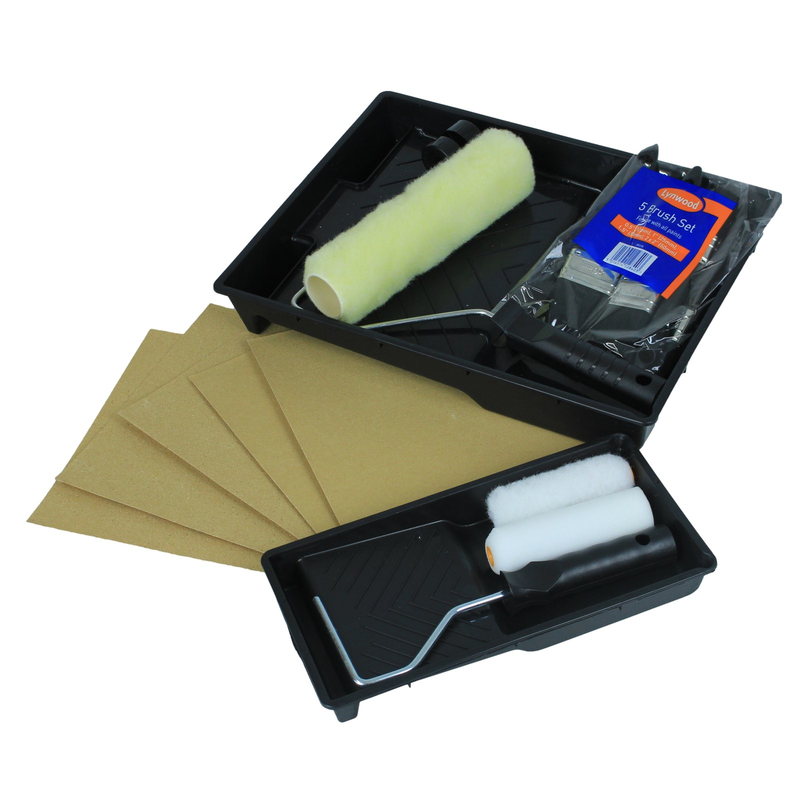 Lynwood Paint Kit Roller Brushes 17 Piece Decorating Set Walls Ceilings DIY Unbranded