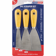Paint Scraper Set Wallpaper Floor Tool Wooden Handle Diy Workshop Kit 3Pc Unbranded