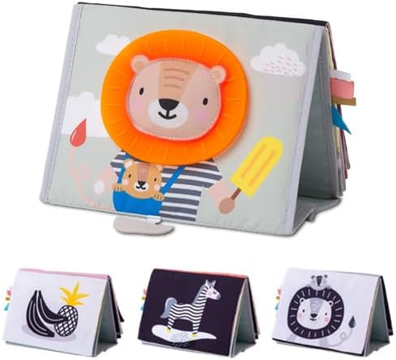 Taf Toys Savannah Tummy Time Newborn Baby Book Double Sided Sensory Mirror taf