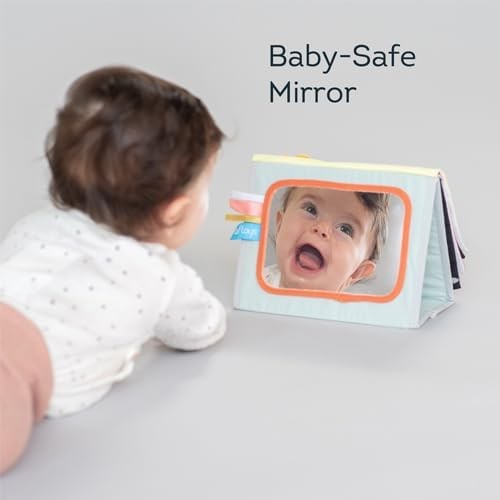Taf Toys Savannah Tummy Time Newborn Baby Book Double Sided Sensory Mirror taf