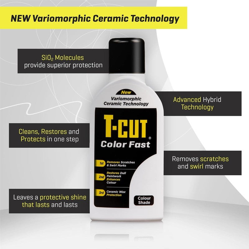 Car Scratch Remover Polish Restorer Cleaner White Paintwork 500Ml TCut T-Cut